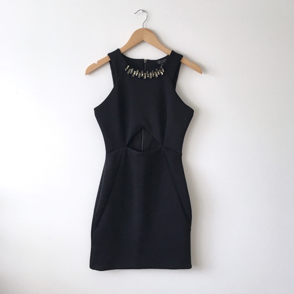 TOPSHOP Black Sleeveless Dress